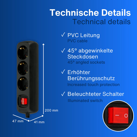 REV 0012695114 POWERSPLIT, Steckdosenleiste 5m, 6fach (6+1), 3500W, weiß