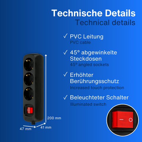 REV 0012695114 POWERSPLIT, Steckdosenleiste 5m, 6fach (6+1), 3500W, weiß